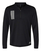 adidas Men's 3-Stripes Double Knit Quarter-Zip Pullover-1