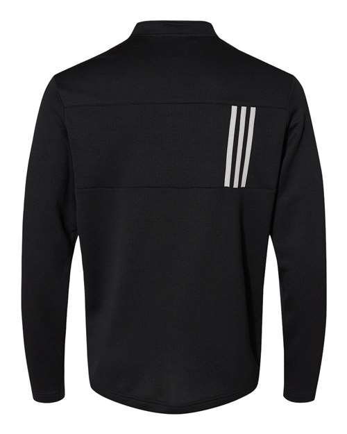 adidas Men's 3-Stripes Double Knit Quarter-Zip Pullover-2