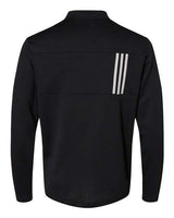 adidas Men's 3-Stripes Double Knit Quarter-Zip Pullover-2