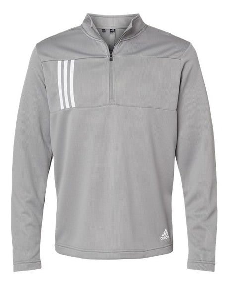 adidas Men's 3-Stripes Double Knit Quarter-Zip Pullover-1