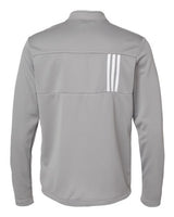 adidas Men's 3-Stripes Double Knit Quarter-Zip Pullover-2