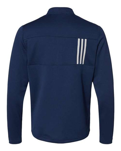 adidas Men's 3-Stripes Double Knit Quarter-Zip Pullover-2