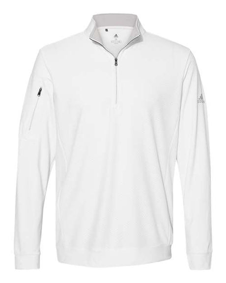 adidas Men's Performance Textured Quarter-Zip Pullover-1