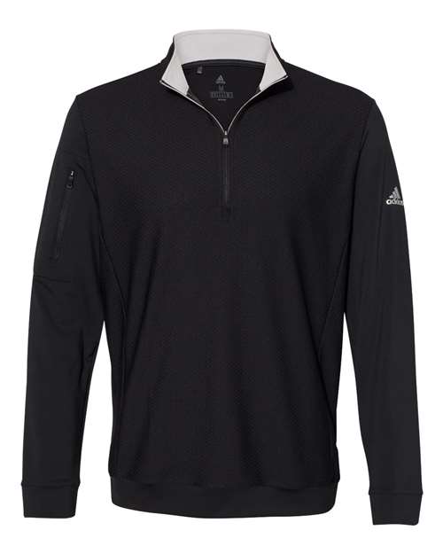 adidas Men's Performance Textured Quarter-Zip Pullover-1