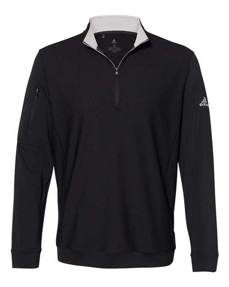 adidas Men's Performance Textured Quarter-Zip Pullover-1