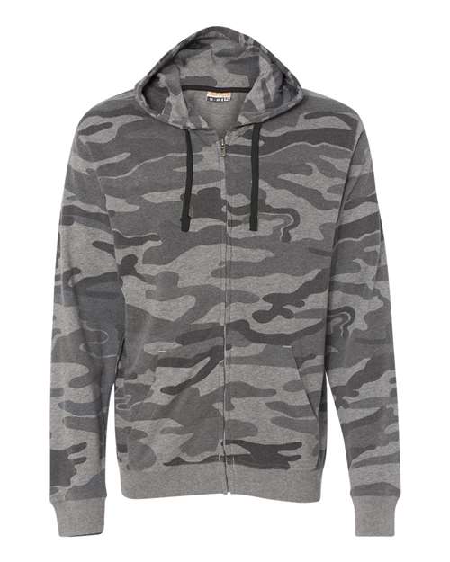 Burnside Men's Camo Full-Zip Hooded Sweatshirt Burnside