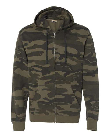 Burnside Men's Camo Full-Zip Hooded Sweatshirt Burnside