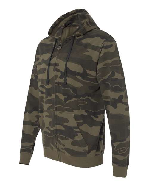 Burnside Men's Camo Full-Zip Hooded Sweatshirt Burnside