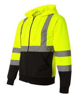 Kishigo Men's Hi-Vis Full-Zip Hooded Sweatshirt Kishigo