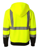 Kishigo Men's Hi-Vis Full-Zip Hooded Sweatshirt Kishigo
