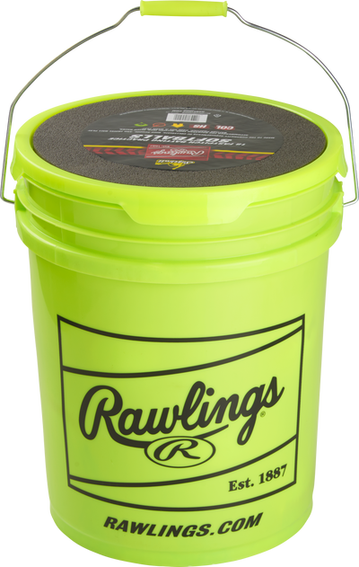 Rawlings 6 Gallon Collegiate / High School / Travel Practice Ball / Bucket Combo