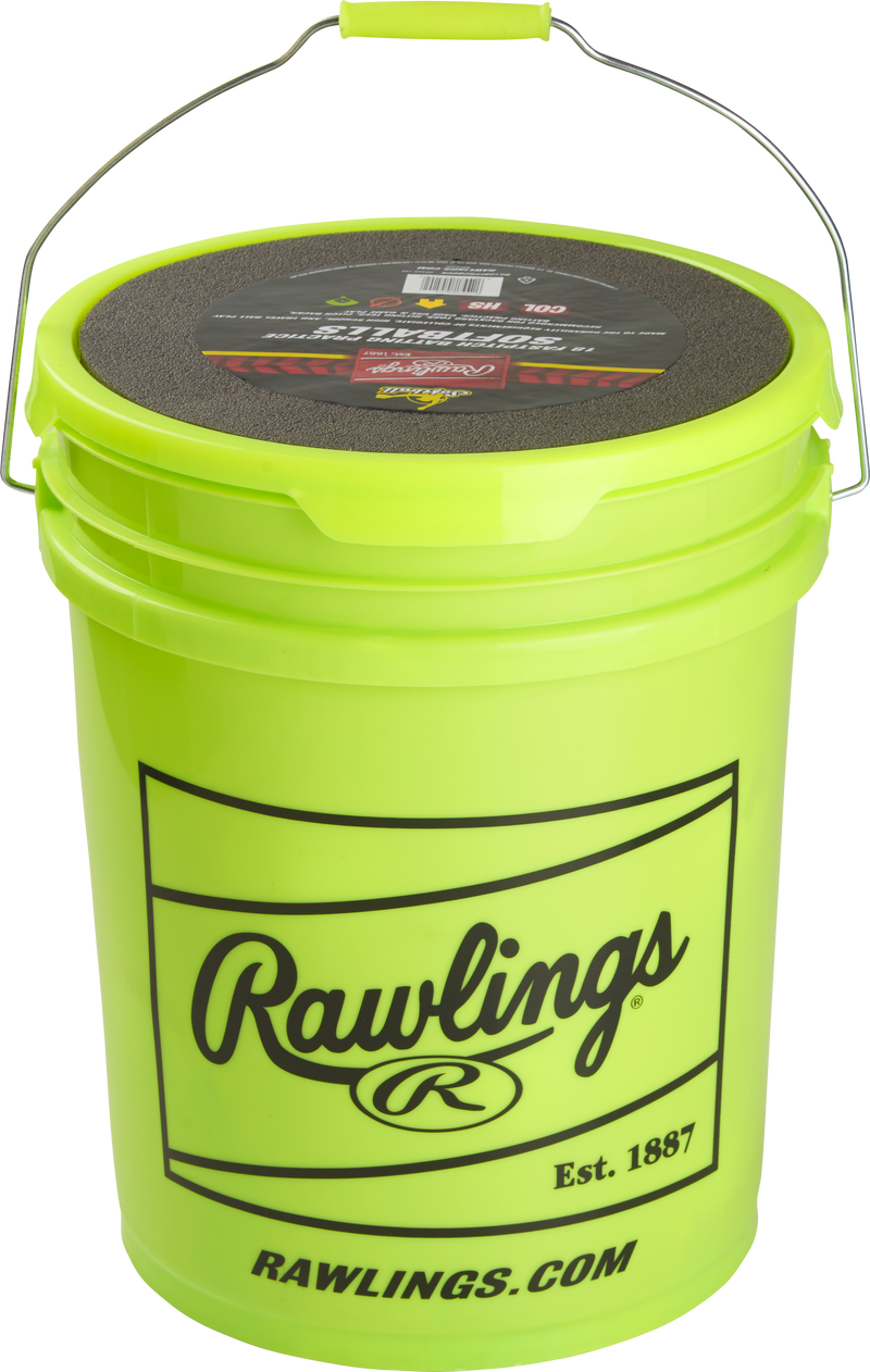 Rawlings 6 Gallon Collegiate / High School / Travel Practice Ball / Bucket Combo