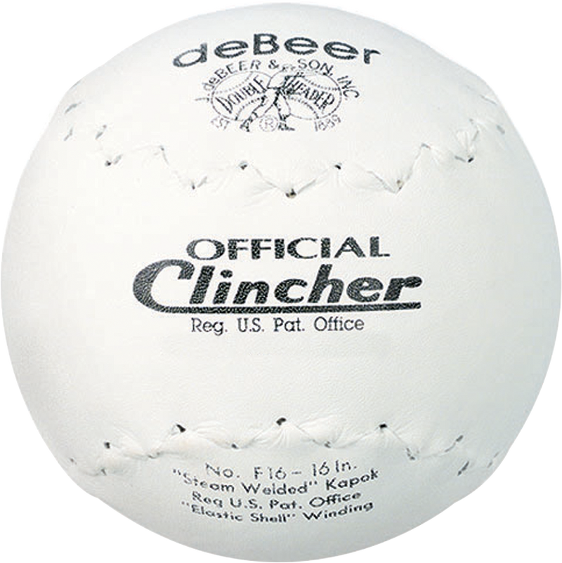 Rawlings deBeer 16" White TruTech Clincher Softball - Dozen