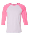 BELLA + CANVAS Unisex Three-Quarter Sleeve Baseball Tee