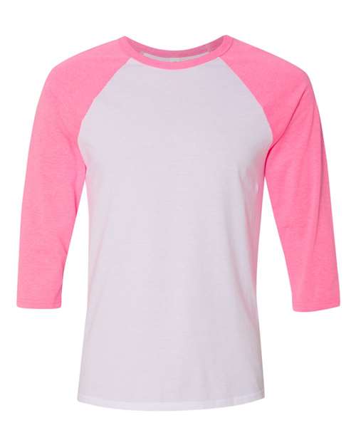 BELLA + CANVAS Unisex Three-Quarter Sleeve Baseball Tee