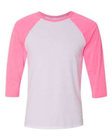 BELLA + CANVAS Unisex Three-Quarter Sleeve Baseball Tee