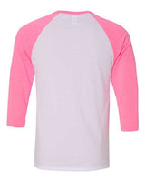 BELLA + CANVAS Unisex Three-Quarter Sleeve Baseball Tee