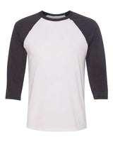 BELLA + CANVAS Unisex Three-Quarter Sleeve Baseball Tee
