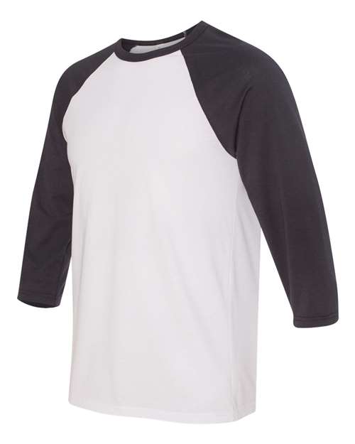 BELLA + CANVAS Unisex Three-Quarter Sleeve Baseball Tee