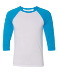 BELLA + CANVAS Unisex Three-Quarter Sleeve Baseball Tee