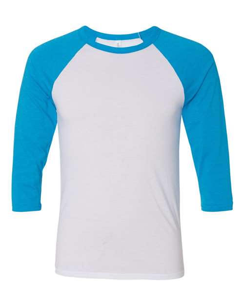 BELLA + CANVAS Unisex Three-Quarter Sleeve Baseball Tee