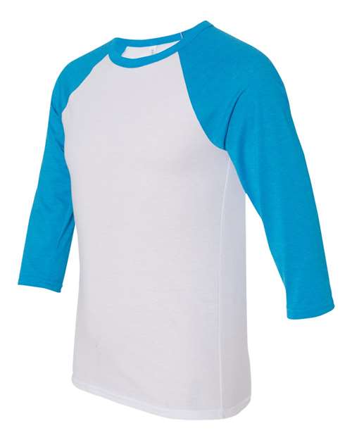 BELLA + CANVAS Unisex Three-Quarter Sleeve Baseball Tee