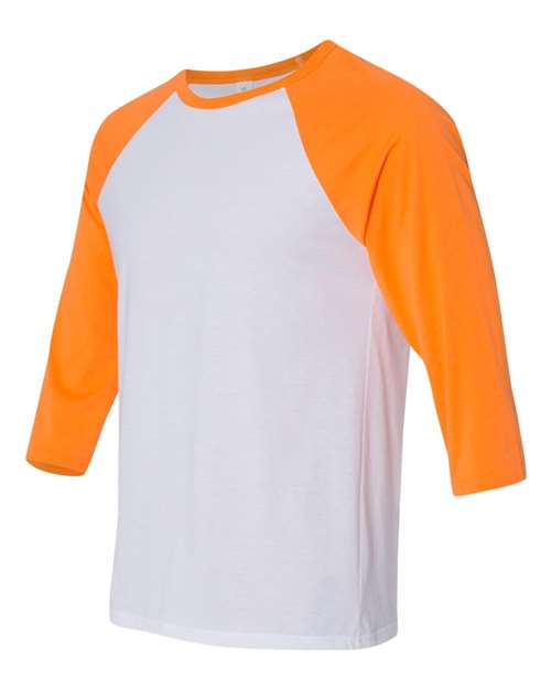 BELLA + CANVAS Unisex Three-Quarter Sleeve Baseball Tee
