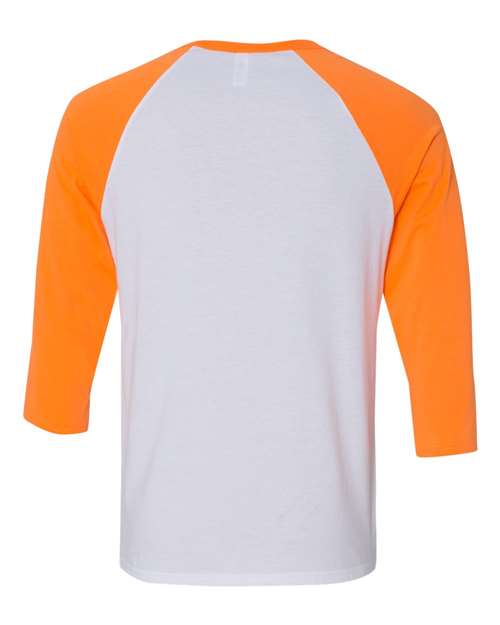 BELLA + CANVAS Unisex Three-Quarter Sleeve Baseball Tee