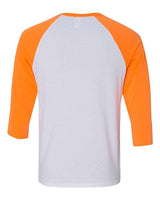BELLA + CANVAS Unisex Three-Quarter Sleeve Baseball Tee