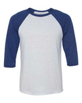BELLA + CANVAS Unisex Three-Quarter Sleeve Baseball Tee