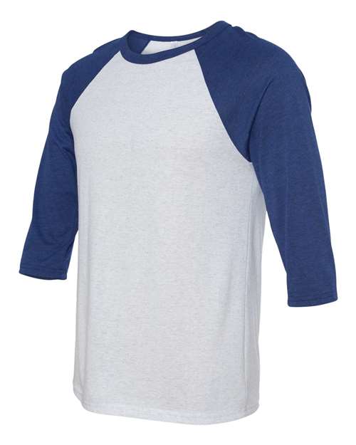 BELLA + CANVAS Unisex Three-Quarter Sleeve Baseball Tee
