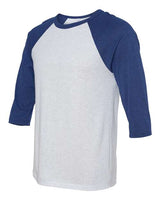 BELLA + CANVAS Unisex Three-Quarter Sleeve Baseball Tee