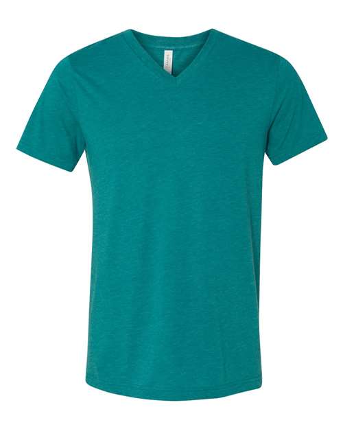 BELLA+CANVAS  Men's Triblend Short Sleeve V-Neck Tee. BC3415 2 of 2