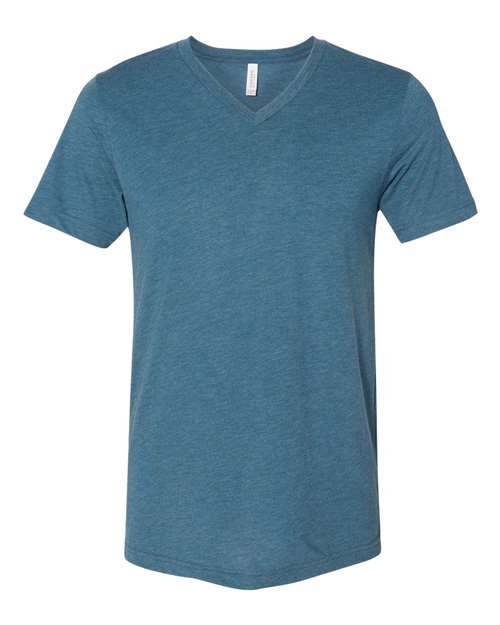 BELLA + CANVAS  Men's Triblend Short Sleeve V-Neck Tee. BC3415