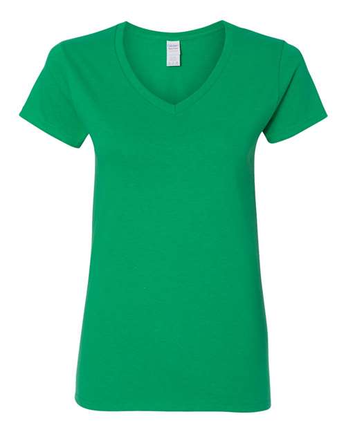 Gildan Women's Heavy Cotton 100% Cotton V-Neck T-Shirt 5V00L