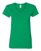 Gildan Women's Heavy Cotton 100% Cotton V-Neck T-Shirt 5V00L