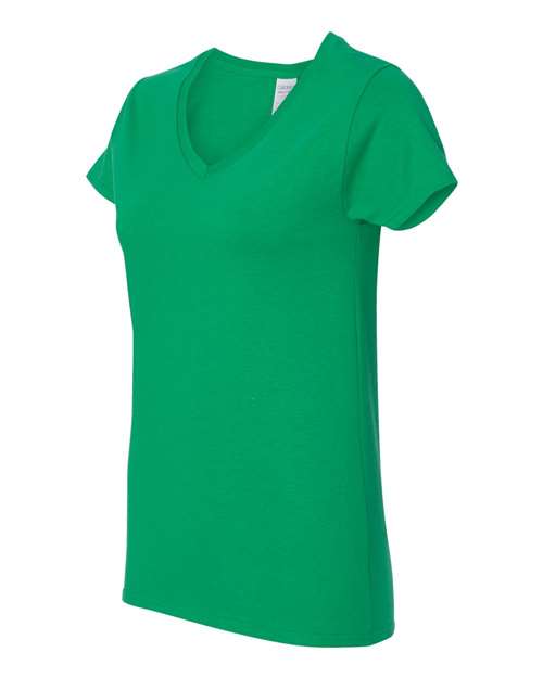 Gildan Women's Heavy Cotton 100% Cotton V-Neck T-Shirt 5V00L