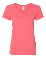 Gildan Women's Heavy Cotton 100% Cotton V-Neck T-Shirt 5V00L