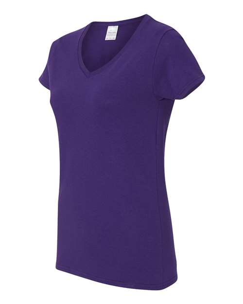 Gildan Women's Heavy Cotton 100% Cotton V-Neck T-Shirt 5V00L