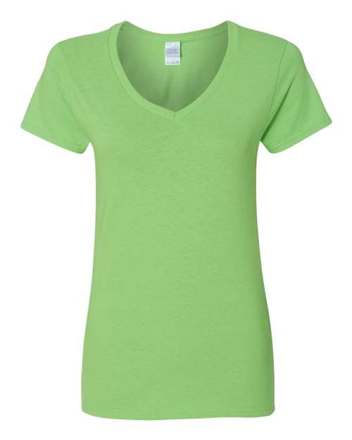 Gildan Women's Heavy Cotton 100% Cotton V-Neck T-Shirt 5V00L