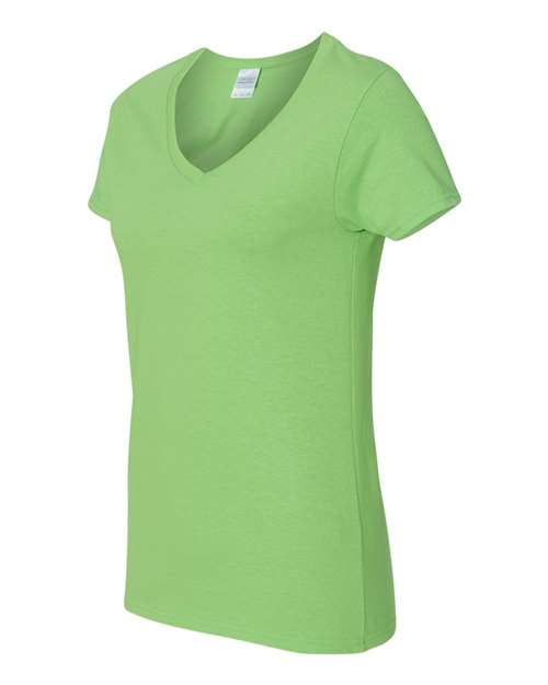 Gildan Women's Heavy Cotton 100% Cotton V-Neck T-Shirt 5V00L
