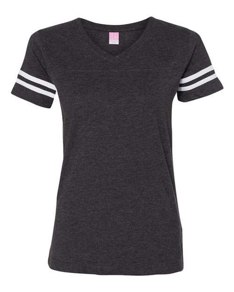 LAT Women's Football V-Neck Fine Jersey T-Shirt LAT