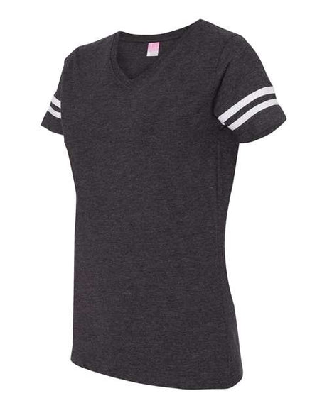 LAT Women's Football V-Neck Fine Jersey T-Shirt LAT