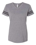 LAT Women's Football V-Neck Fine Jersey T-Shirt LAT