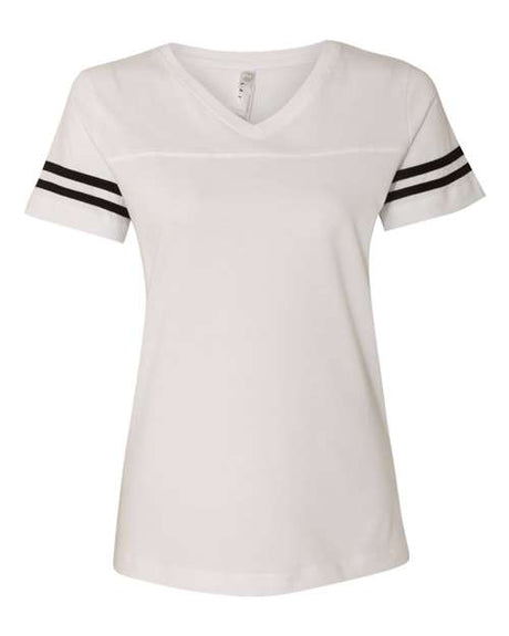 LAT Women's Football V-Neck Fine Jersey T-Shirt LAT