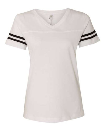 LAT Women's Football V-Neck Fine Jersey T-Shirt