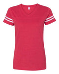 LAT Women's Football V-Neck Fine Jersey T-Shirt LAT