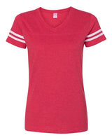 LAT Women's Football V-Neck Fine Jersey T-Shirt LAT