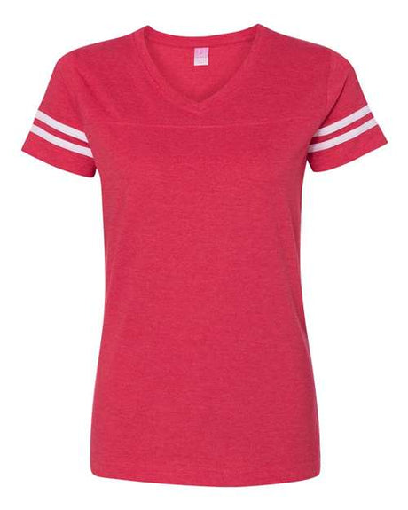 LAT Women's Football V-Neck Fine Jersey T-Shirt LAT