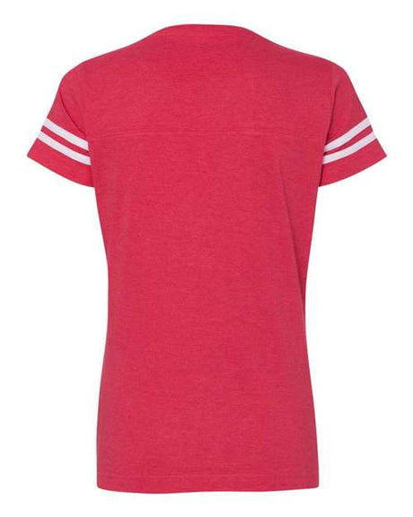 LAT Women's Football V-Neck Fine Jersey T-Shirt LAT